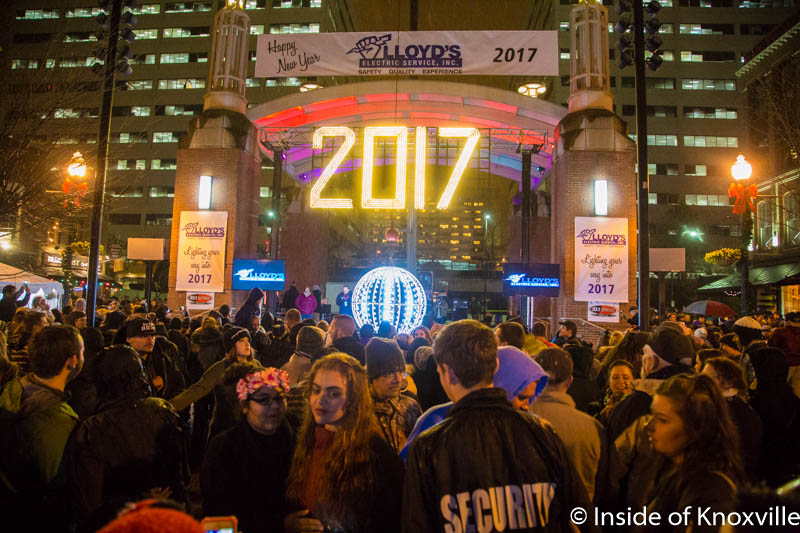 New Year's Eve Ball Drop on Market Square, Knoxville, January 2017