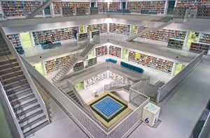 modern library with proper maintenance